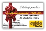 dárkový pokaz na cyklo vybavení a cyklo doplňky dle vlastního výběru